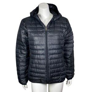 Columbia Down Puffer Jacket Coat Womens Size L Hooded Lightweight Packable